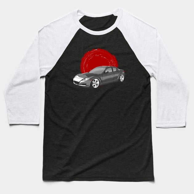 Mazda RX-8 Baseball T-Shirt by Rebellion Store